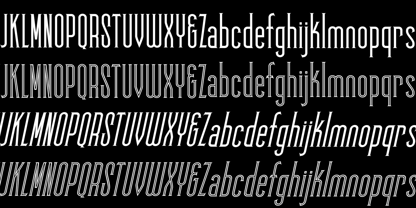 Пример шрифта Skyward Regular Inline Oblique